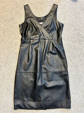 Orsay Genuine Leather A-Line Mini Dress